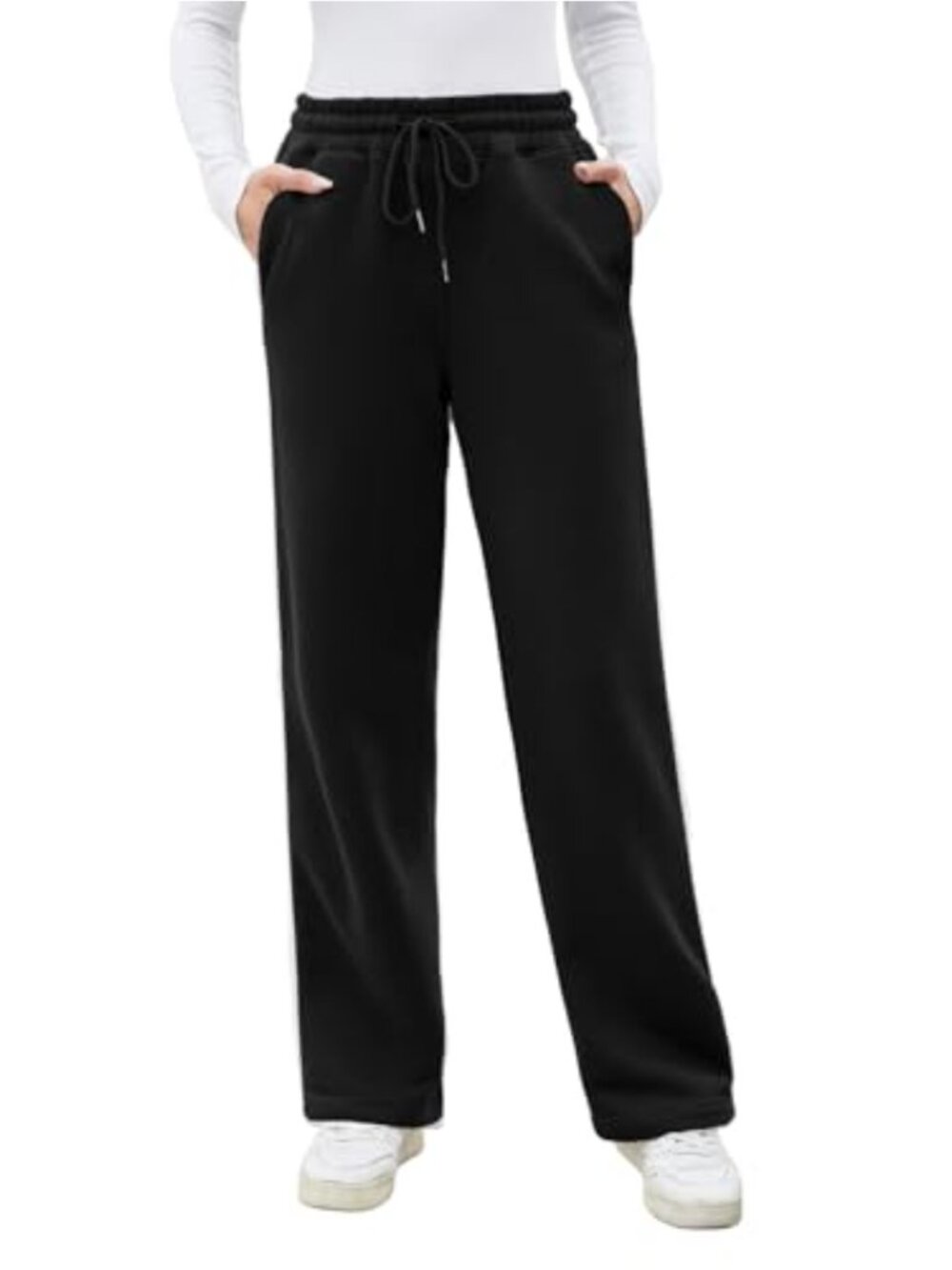 Women's Fleece Lined Straight Leg Lounge Sweatpants